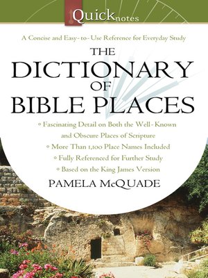 cover image of QuickNotes Dictionary of Bible Places